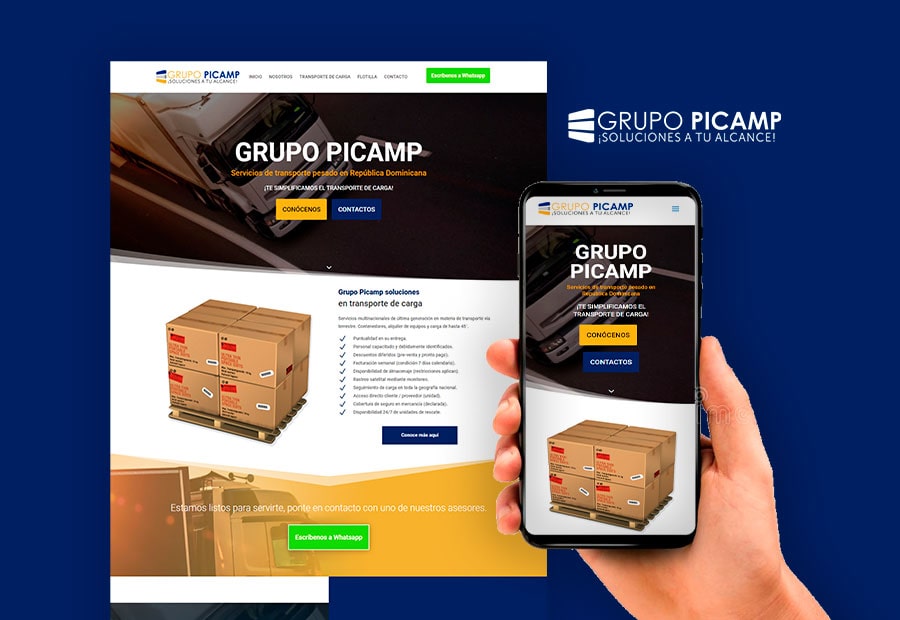 Diseño de página web para Grupo Picamp