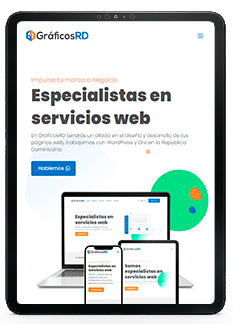 Página web de GráficosRD en tablet